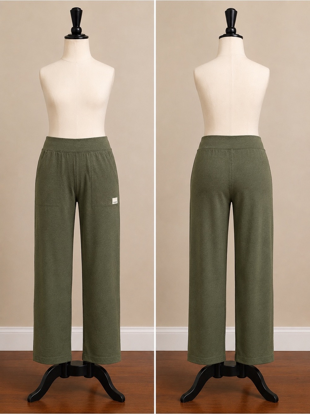 Vuori Olive Wide-Leg Fleece Pants